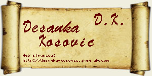 Desanka Kosović vizit kartica